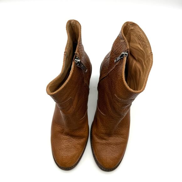 Madewell The Ollie Boot Cognac Pebble Leather Brown 8 - Picture 5 of 14
